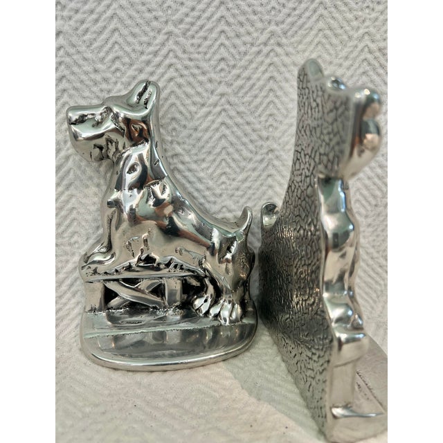 Vintage Hoselton of Canada Cast Aluminum Scottie Dog Bookends Signed and Numbered - A Pair For Sale In New Orleans - Image 6 of 10
