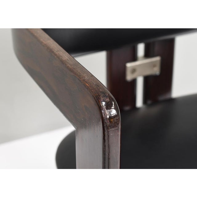 Pamplona Chairs in Black Leather by Augusto Savini, Italy, 1965, Set of 3 For Sale - Image 17 of 18