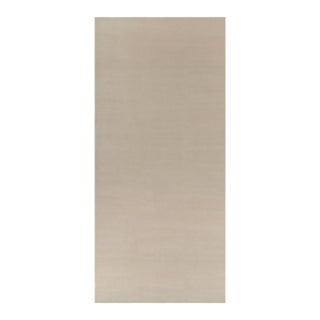 Rug & Kilim’s Oversized Contemporary Textural Solid Rug in Cream and White Tones - 11x24 For Sale