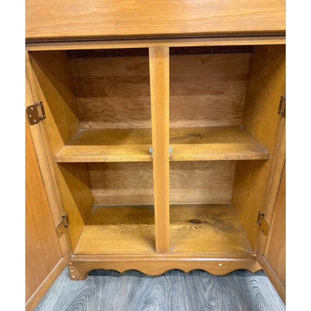 Vintage Colonial Revival Oak Dry Sink Washstand Cabinet For Sale - Image 9 of 13