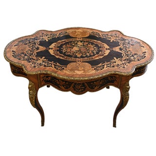 Napoleon III Centre Table with Inlay Violin Form For Sale
