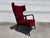 1940s Wingback Armchair Attributed to Eva & Nils Koppel for Slagelse Møbelværk, Denmark, Mohair For Sale - Image 11 of 18