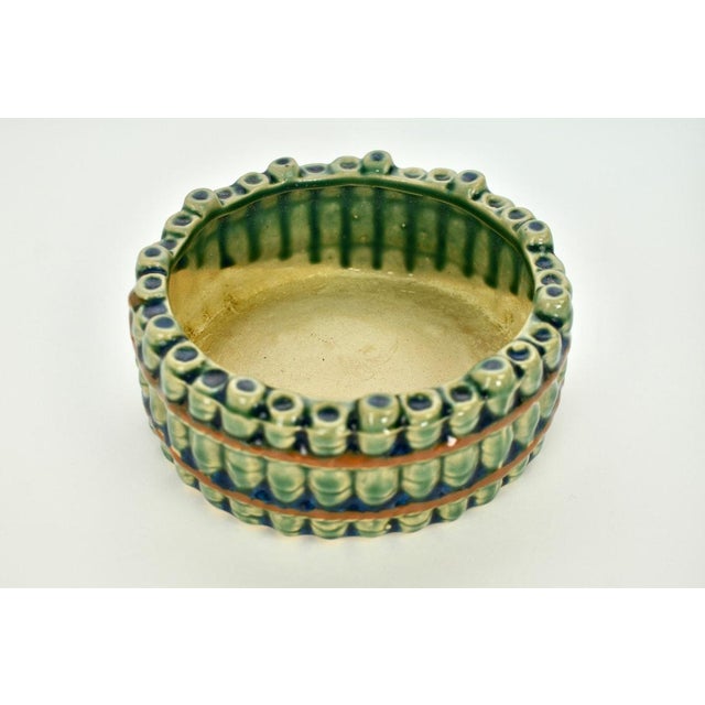 Vintage Ceramic Faux Bamboo Italian Trinket Dish Ashtray For Sale - Image 9 of 10