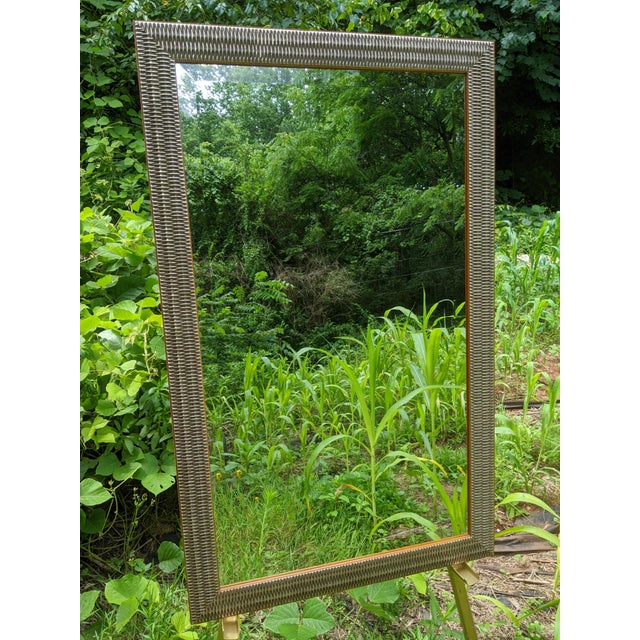 Offering for sale these exceptional art deco or urban chic style mirrors with the following fine features: - Metallic...