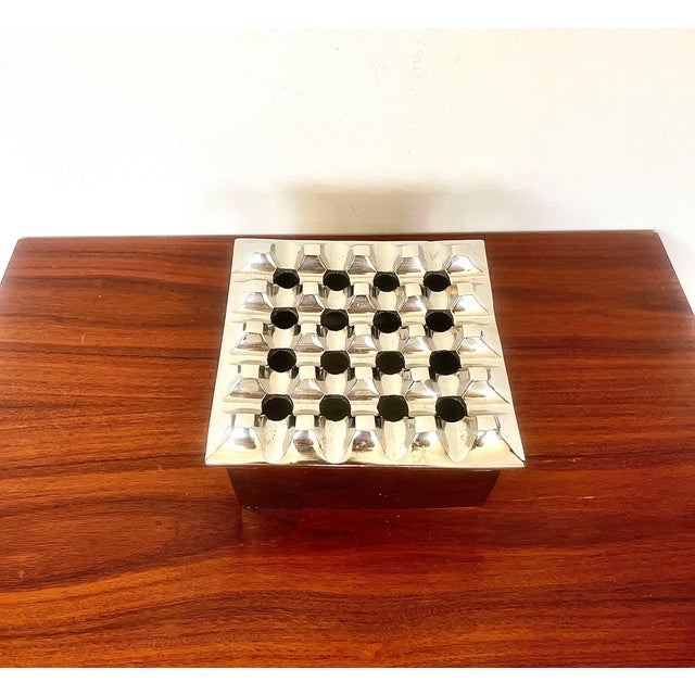Geometric Sculptural Ashtray in Chromed Metal, 1960s For Sale - Image 6 of 6