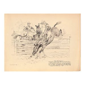Over the Wing - Seraglio Virginia Gold Cup 1931 Lithograph by Paul Brown