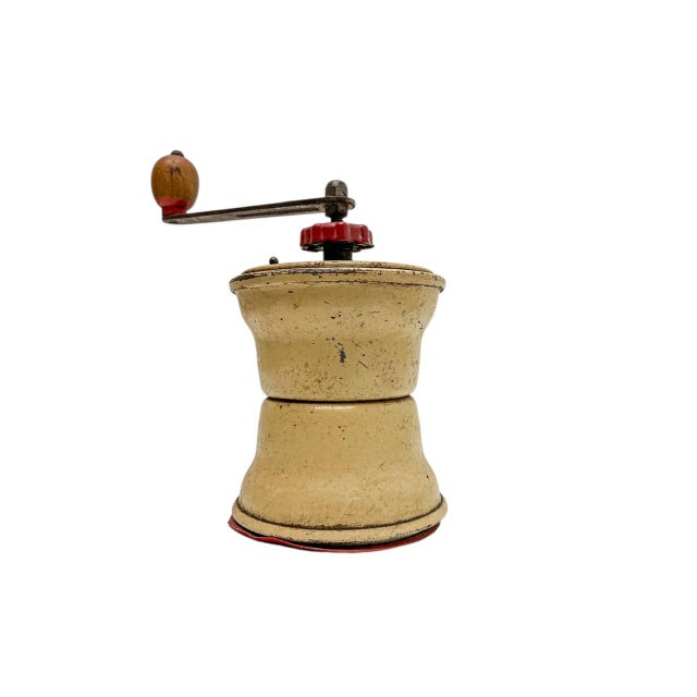 Cream Mid-Century Modern Coffee Grinder in Metal from Diabolo, 1950s For Sale - Image 8 of 9