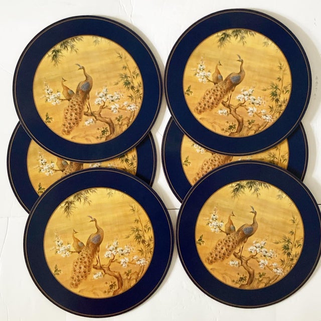 1980s Pimpernel Peacock Placemats Set of 6 Chairish