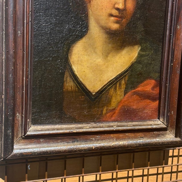 Female Face, 1600s, Oil Painting, Framed For Sale - Image 4 of 12