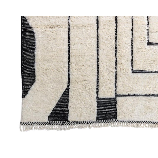 Early 21st Century Large Hand-Knotted Wool Rug by Azele Studio For Sale - Image 5 of 9