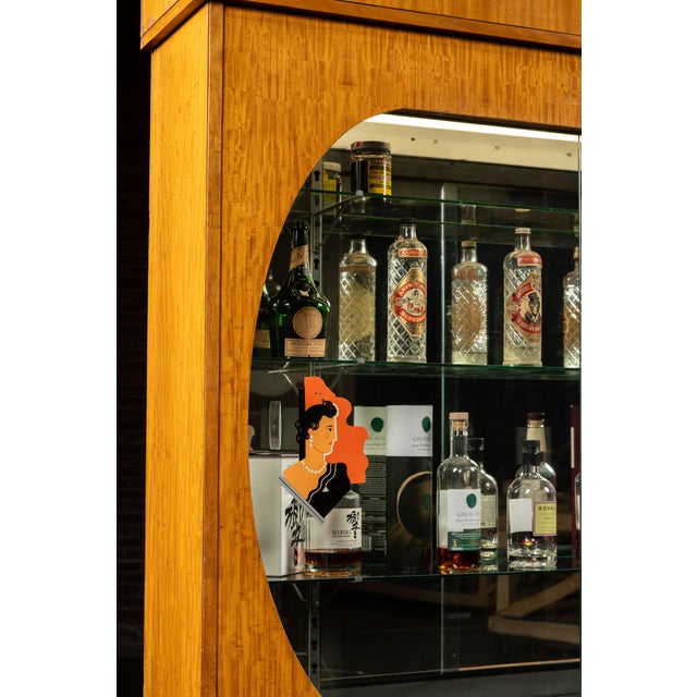 Wood 1930s Massive Art Deco Mirrored Display Cabinet For Sale - Image 7 of 11