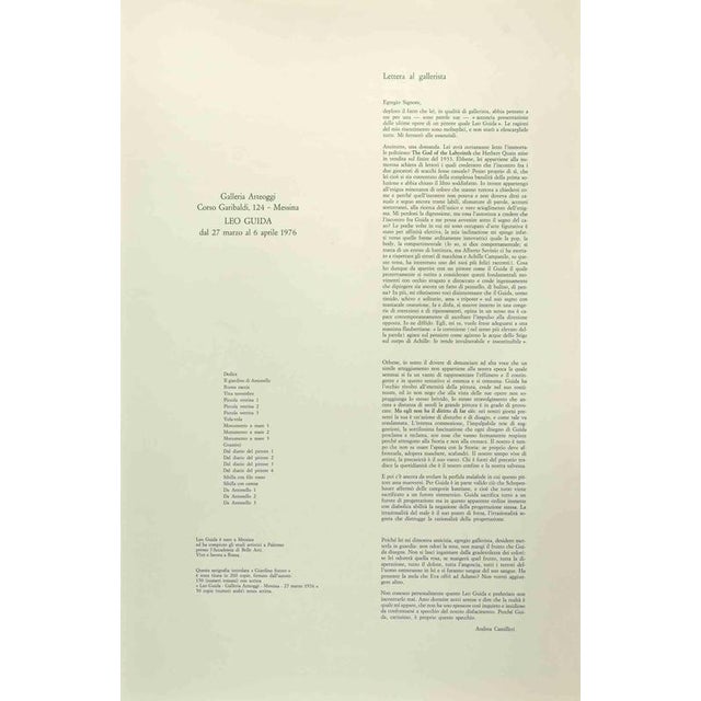 Future Garden is an original screen print realized by Leo Guida in 1976. Hand signed and dated. Edition of 50. Excellent...