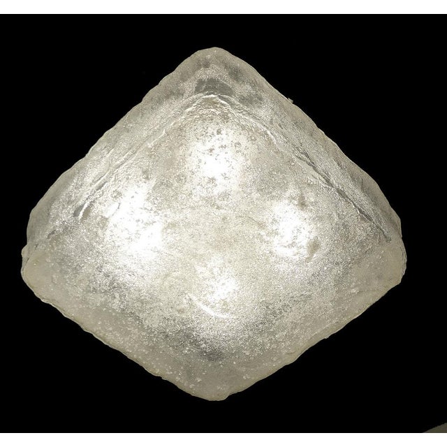 Vintage Brutalist Glass Ceiling Light from Honsel For Sale - Image 8 of 13