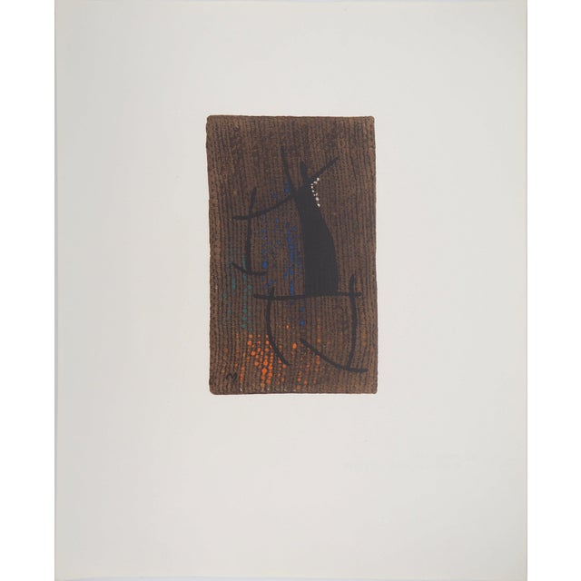 After Joan Miro, Woman with Brown Background, 1965, Lithograph For Sale - Image 5 of 7