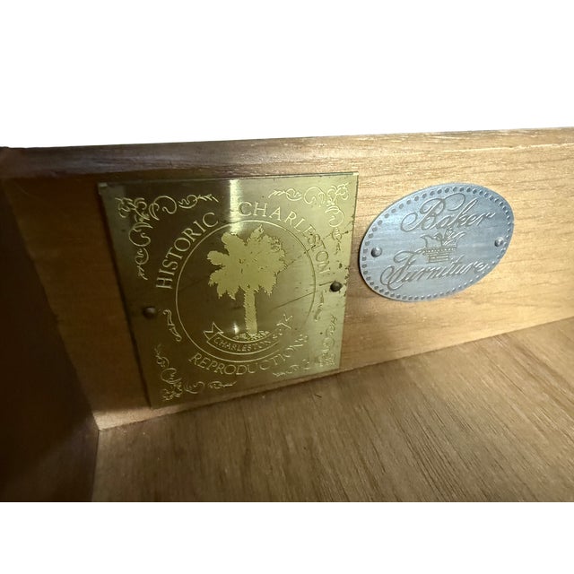 Late 20th Century Baker Furniture Historic Charleston Collection Secretary Desk For Sale - Image 16 of 16