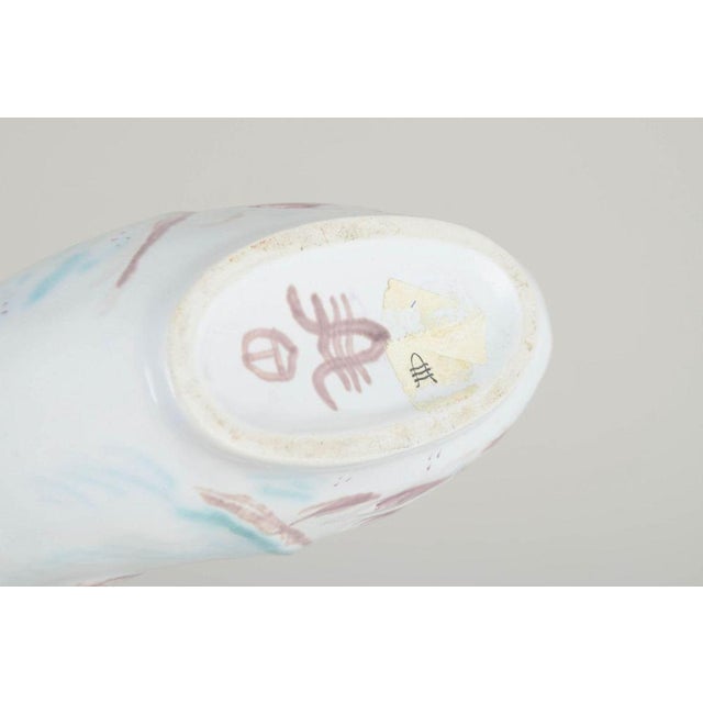 Mid-Century Figurative Bird Saucer by Thorvald Olsen for Aluminia For Sale - Image 4 of 5