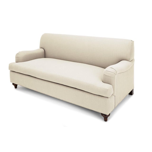 Clad Home Custom Ivory English Roll Arm Sofa Chairish