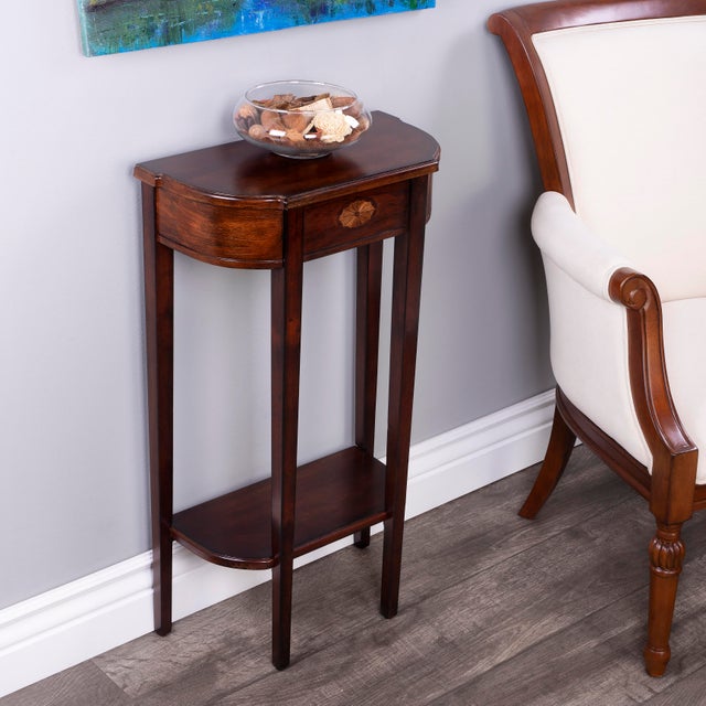 Traditional Wendell Console Table, Dark Brown For Sale - Image 3 of 11