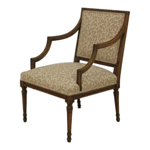 Vintage French Louis XVI Style Carved Open Armchair