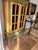 Wood 19th Century Painted Jelly Cupboard With Glass Doors and Original Patina For Sale - Image 7 of 16