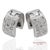 18K Solid White Gold Natural Diamond Huggie Hoop Earrings Metal Type: 18K Solid White Gold Total Item Weight: 5.4 Grams 1:...