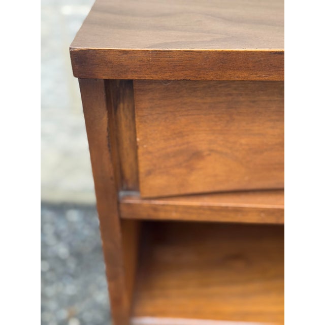 Mid 20th Century Modern Walnut Nightstand For Sale - Image 10 of 10