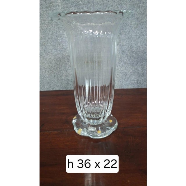 Large Crystal Vase from Daum, France For Sale - Image 4 of 9