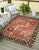 2020s 12x18 Red Hand-Knotted Wool Linked Rosettes Geometric Modern Carpet Rug For Sale - Image 5 of 6
