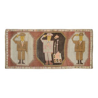 Galerie Shabab Collection Mid-20th Century Turkish Anatolian Pictorial Rug For Sale