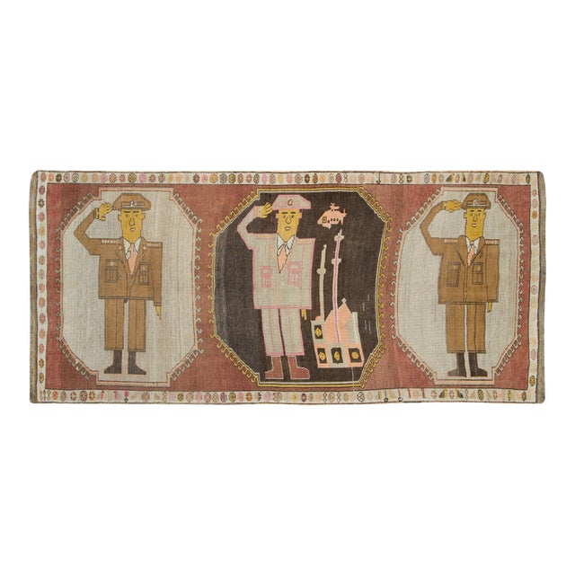 Galerie Shabab Collection Mid-20th Century Turkish Anatolian Pictorial Rug For Sale