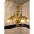 Classical amber Murano glass chandelier with flowers and leaves. Traditional piece of Italian art of blowing glass. Very...