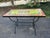 1990s Contemporary Tuscan Style Tile & Iron Bar Table For Sale - Image 4 of 7