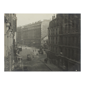 Street View in Paris, Silver Gelatin Black and White Photography, Circa 1930