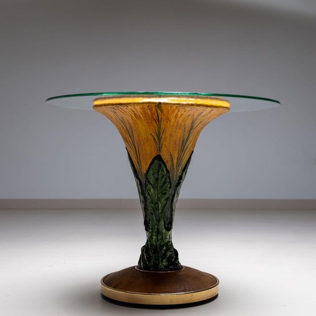 1950s Glazed Ceramic Side Table, Italy 1960s For Sale - Image 5 of 8