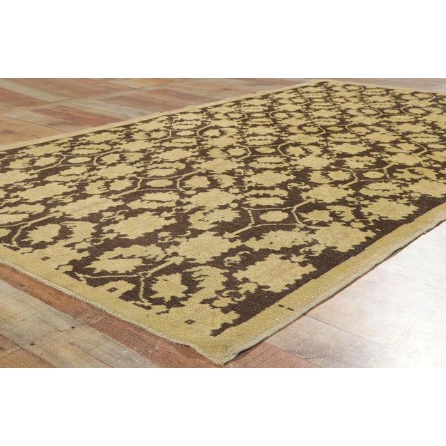 Textile Vintage Turkish Oushak Rug - 05'00 X 08'05 For Sale - Image 7 of 9
