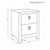 Pink Matthew Izzo Home Helena Pink Textured Linen Two Drawer Side Table For Sale - Image 8 of 8