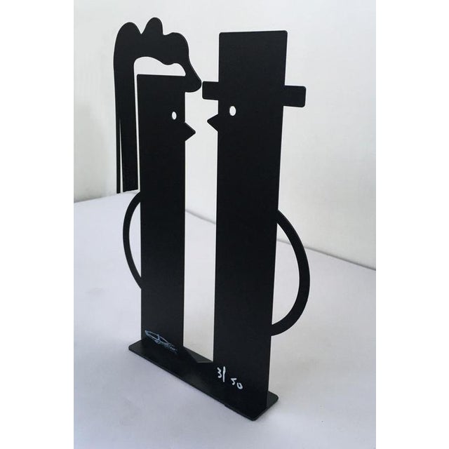 Black Black Painted Metal Sculpture by Riccardo Dalisi, Italy, 1980s For Sale - Image 8 of 18