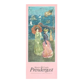 1975 Maurice and Charles Prendergast 'Williams College Museum of Art' Impressionism Pink,Multicolor USA Offset Lithograph For Sale