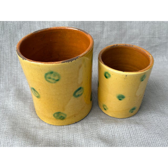 Mid 20th Century Hand Thrown French Terra Cotta Nesting Planters a Pair For Sale - Image 14 of 16