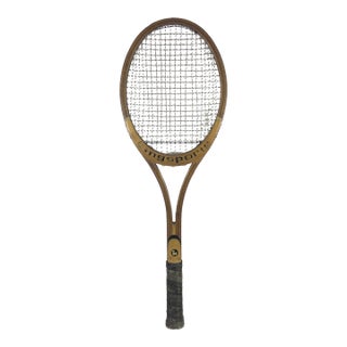 Vintage Wooden Tennis Racket for Designer Decorating Wood Racquet Beach House For Sale