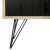 Wood Hairpin Leg Sideboard in Light Oak & Black For Sale - Image 7 of 9