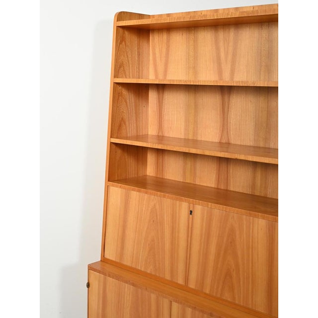 Wood Scandinavian Elm Bookcase, 1930s For Sale - Image 7 of 12