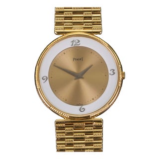 Piaget 2642 18k Gold Ultra-Thin Manual 2-Tone Dial 31mm Watch For Sale