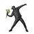 Banksy, Flower Bomber Black, 21st Century, Polystone Sculpture For Sale