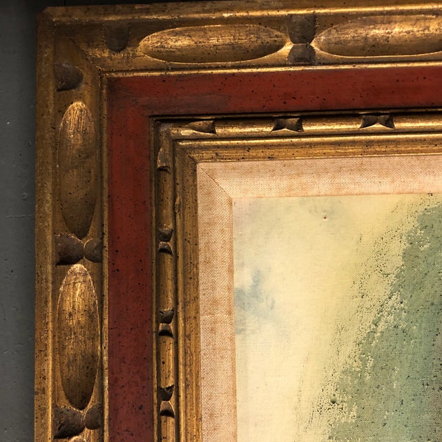 1950s Original Vintage Mid Century Female Portrait Painting For Sale - Image 5 of 7