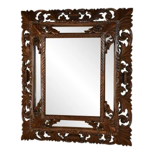 19th Century Carved Cushion Wall Mirror