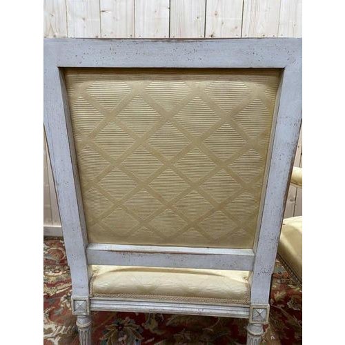 Louis XVI Style Armchairs, 20th Century, Set of 2 For Sale - Image 10 of 13