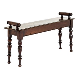 Victorian Mahogany Window Seat, 1880s For Sale