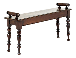 Victorian Mahogany Window Seat, 1880s