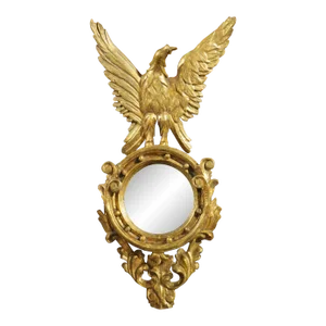 Antique Giltwood Eagle Wall Mirror, Circa 1810